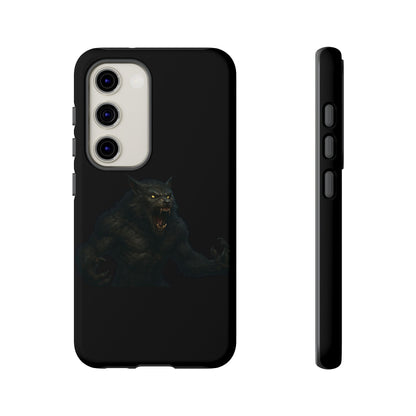 Werewolf Phone Case, Tough Cases, Black Panther Design, Gift for Animal Lovers, Phone Accessories, Fierce Phone Protection