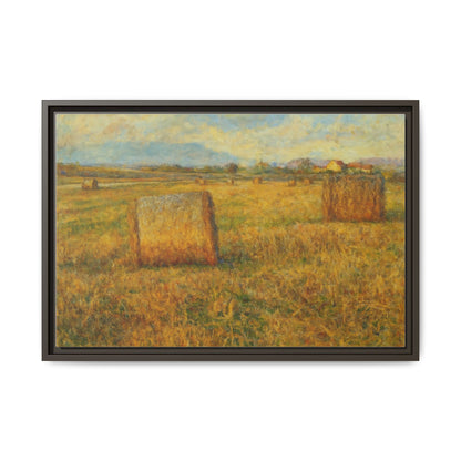 Framed Matte Canvas Wall Art - Rustic Farm Landscape, Country Decor, Home Gallery, Gift for Nature Lovers, Housewarming Decor