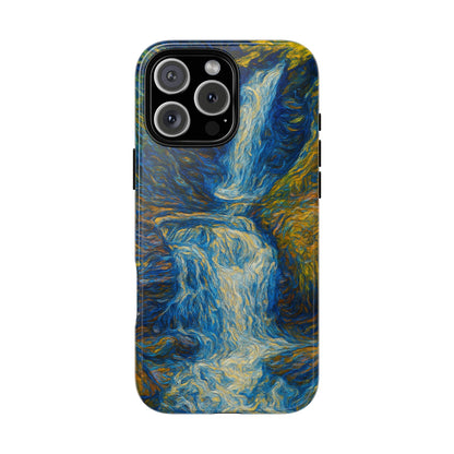 Artistic Phone Case - Waterfall Design, Unique Gift, Phone Accessory, Nature Lover, Original Artwork