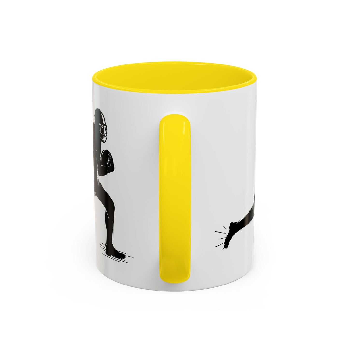 Football Player Themed Accent Coffee Mug, Sports Fan Gift, Unique Mug for Athletes, Coffee Lover, Game Day Essential