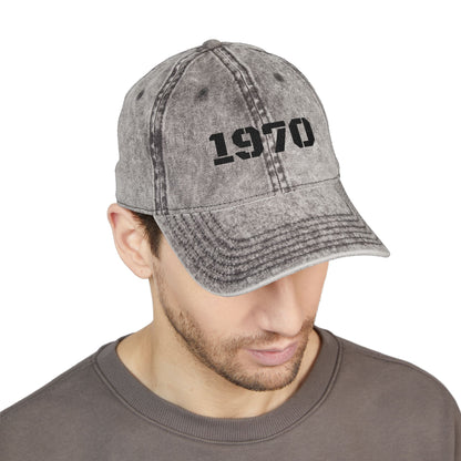 Vintage Embroidered Cap, Retro Baseball Hat, 70s Style Headwear, Gift for Dad, Casual Fashion Accessory