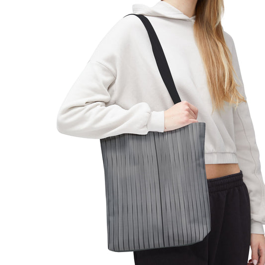 Stylish Gray Striped Tote Bag for Everyday Use - product image