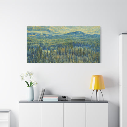 Scenic Landscape Canvas Print, Rustic Home Decor, Wall Art for Nature Lovers, Gift for Art Enthusiasts, Serene Forest Artwork