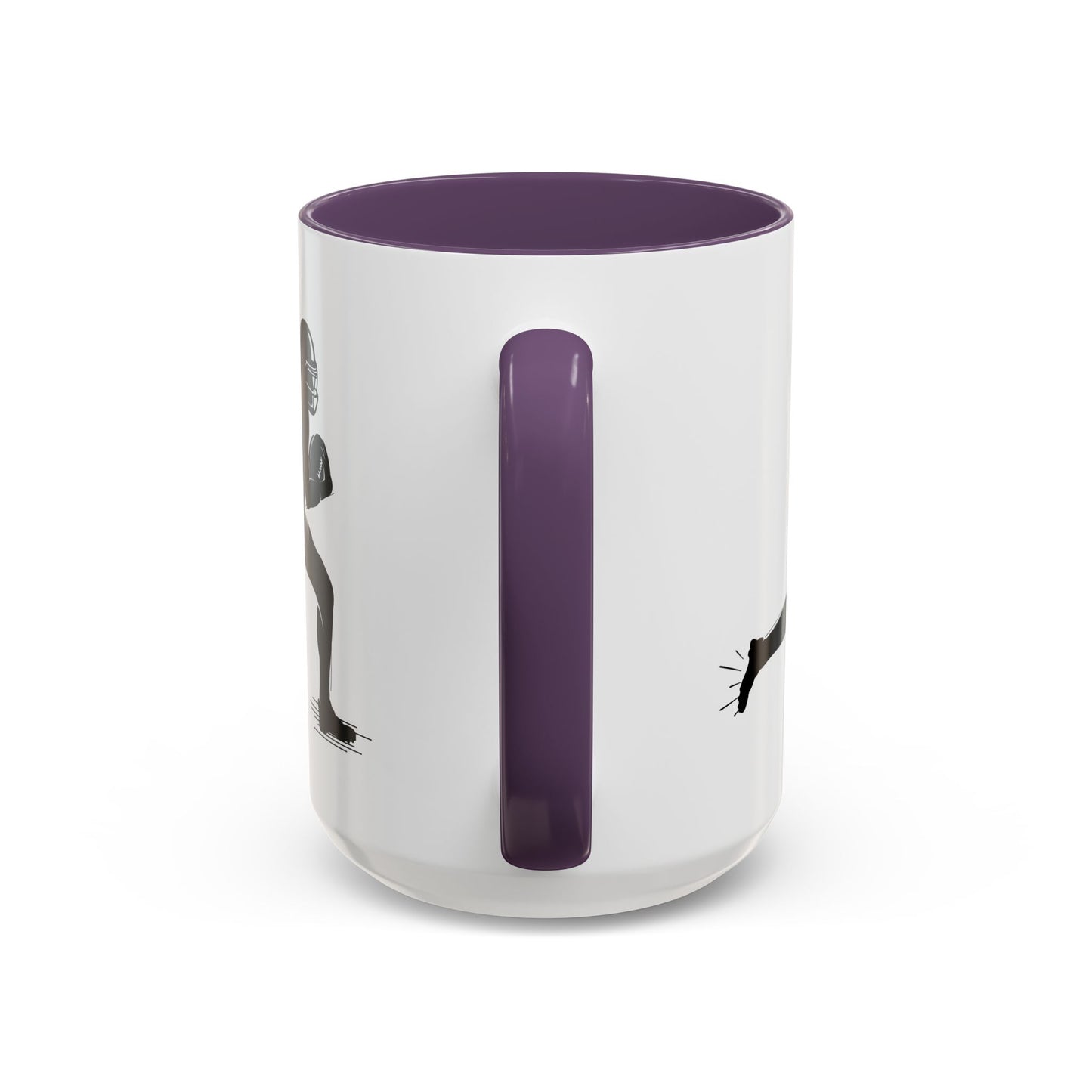 Football Player Themed Accent Coffee Mug, Sports Fan Gift, Unique Mug for Athletes, Coffee Lover, Game Day Essential