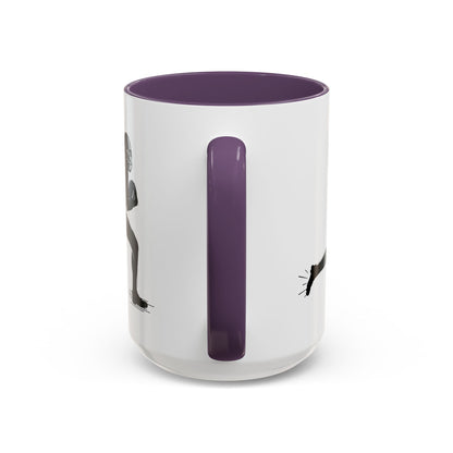 Football Player Themed Accent Coffee Mug, Sports Fan Gift, Unique Mug for Athletes, Coffee Lover, Game Day Essential