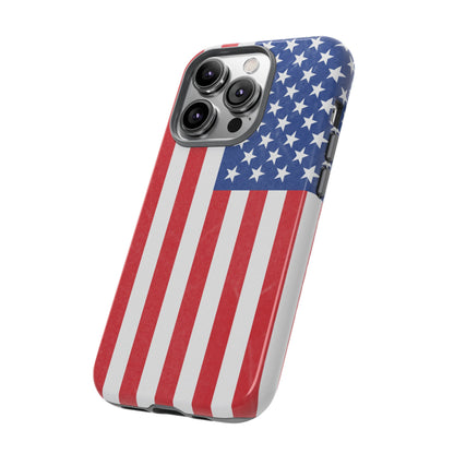 Patriotic Phone Case - Tough Cases for Veterans, USA Lovers, Independence Day, Memorial Day, Flag Design