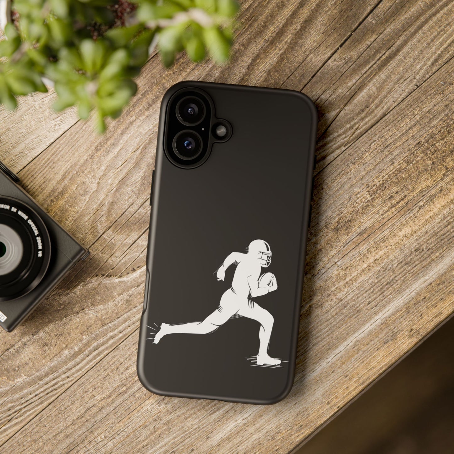 Football Player Phone Case, Tough Cases, Sports Phone Cover, Gift for Athletes, iPhone & Samsung Accessories, Running Player Design