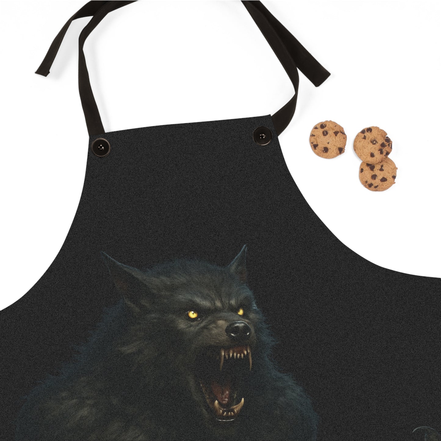 Fierce Werewolf Apron, AOP Cooking Gear, Halloween Kitchen Accessory, Gift for Chefs, BBQ Lover's Apron