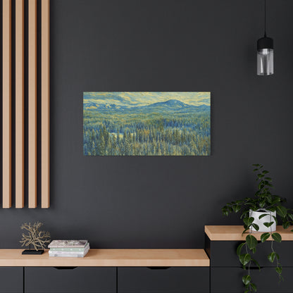 Scenic Landscape Canvas Print, Rustic Home Decor, Wall Art for Nature Lovers, Gift for Art Enthusiasts, Serene Forest Artwork