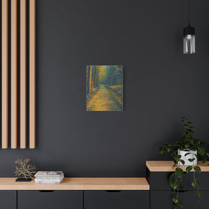 Van Gogh Style Forest Canvas Art | Nature Wall Decor, Home Office Accent, Gift for Nature Lovers, Gallery Wrapped, Living Room Wall Art