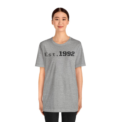 Est. 1992 Unisex Jersey Tee - Retro Birthday Gift, Casual Wear, Cool Vintage T-Shirt, Gift for Him, Gift for Her