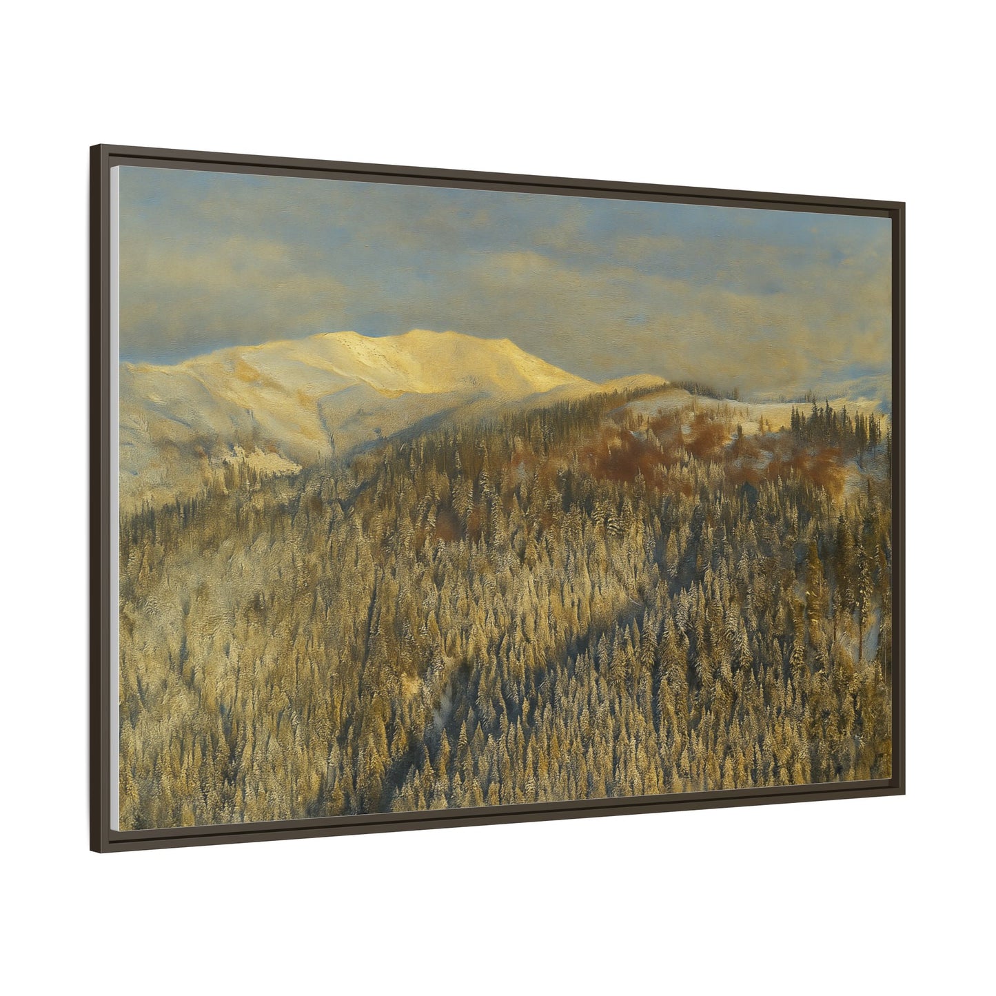 Framed Mountain Canvas Art, Perfect for Home Decor, Nature Wall Art, Gift for Nature Lovers, Cozy Atmosphere