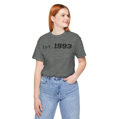 Est. 1993 Unisex Short Sleeve Tee - Perfect for Birthdays, Nostalgia, Casual Wear, Gifts, and Celebrations