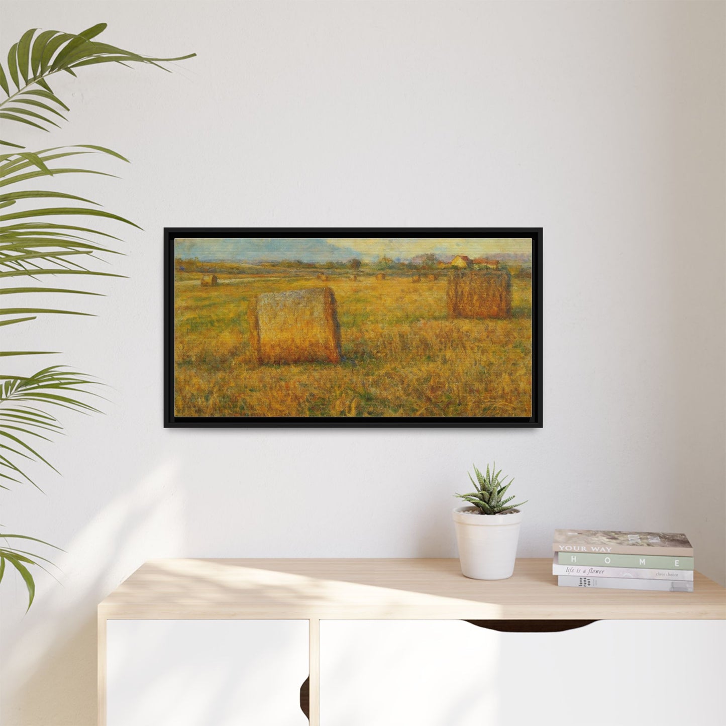 Framed Matte Canvas Wall Art - Rustic Farm Landscape, Country Decor, Home Gallery, Gift for Nature Lovers, Housewarming Decor