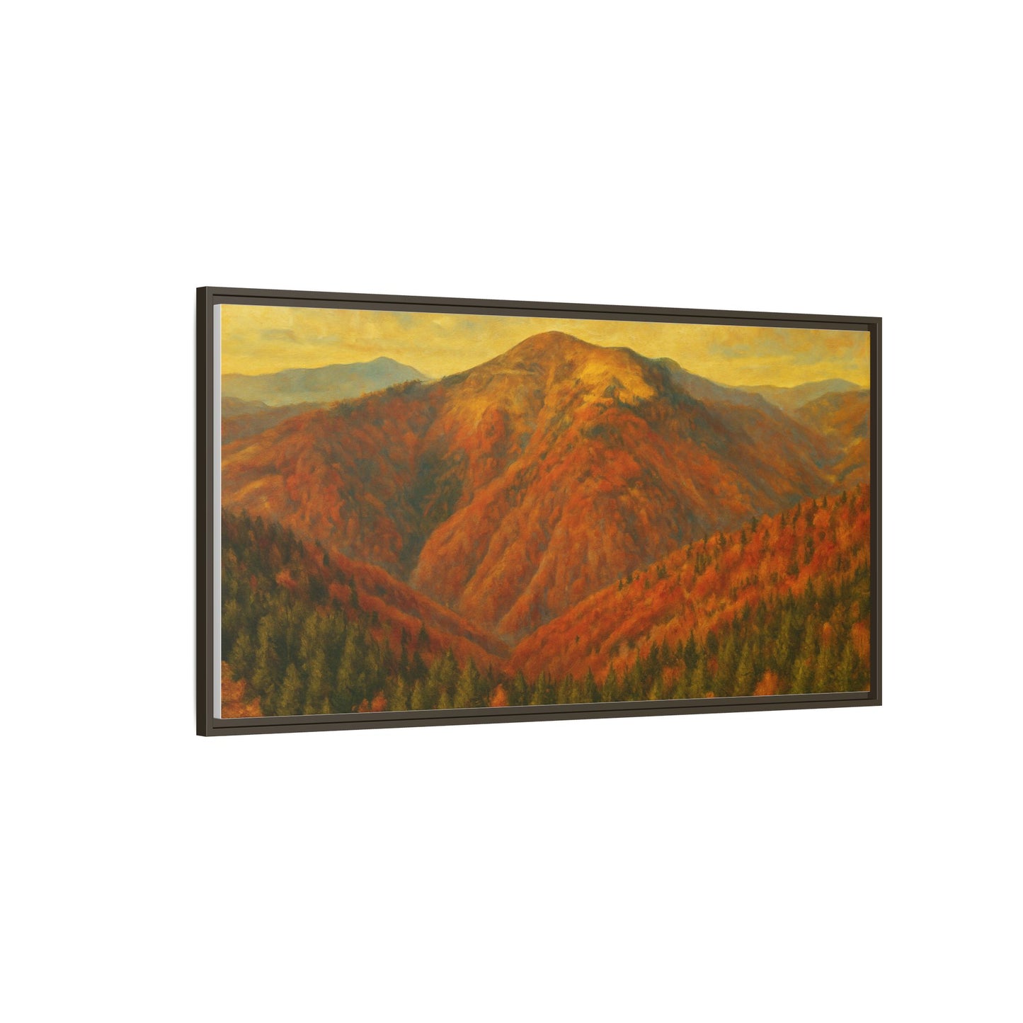 Autumn Landscape Wall Art, Cozy Home Decor, Nature Print, Framed Canvas, Fall Decorations, Gift Idea for Art Lovers