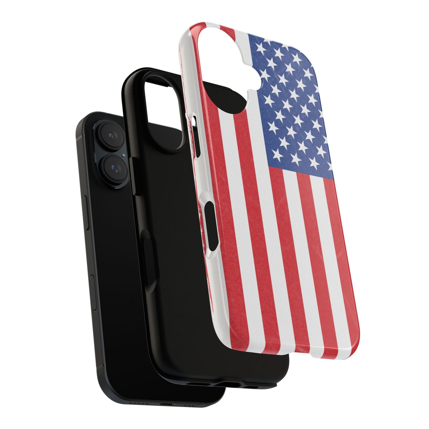 Patriotic Phone Case - Tough Cases for Veterans, USA Lovers, Independence Day, Memorial Day, Flag Design