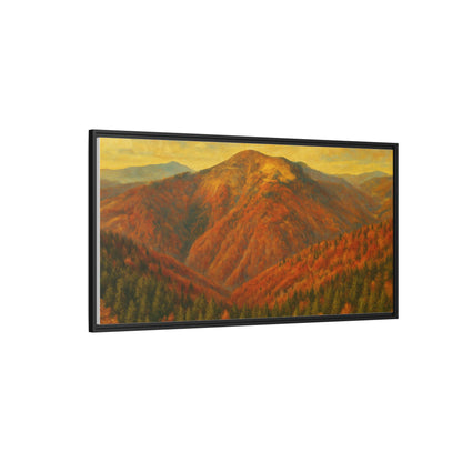 Autumn Landscape Wall Art, Cozy Home Decor, Nature Print, Framed Canvas, Fall Decorations, Gift Idea for Art Lovers