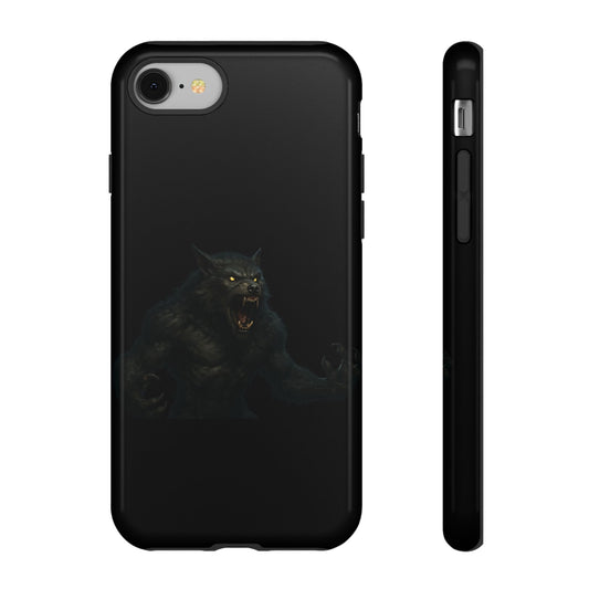 Werewolf Phone Case, Tough Cases, Black Panther Design, Gift for Animal Lovers, Phone Accessories, Fierce Phone Protection