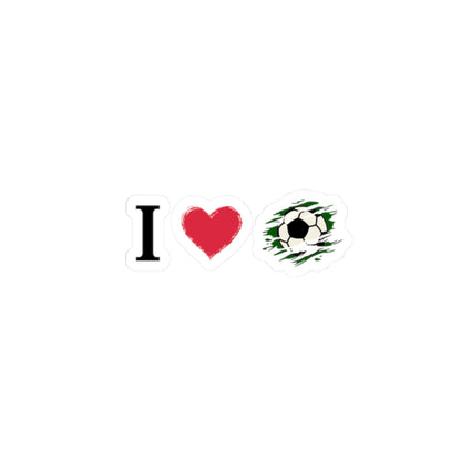 Soccer Love Kiss-Cut Stickers - Perfect for Fans, Gifts, Laptops, Bumpers, and Scrapbooking