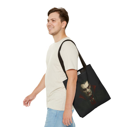 Vampire Haunted Tote Bag, Spooky Shopping Bag, Halloween Accessory, Gothic Style Handbag, Perfect for Halloween Parties, Unisex Tote