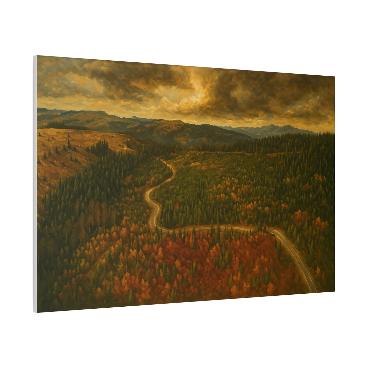 Stretched Canvas Art, Scenic Landscape Wall Decor, Nature Painting for Home, Rustic Room Accent, Gift for Nature Lovers