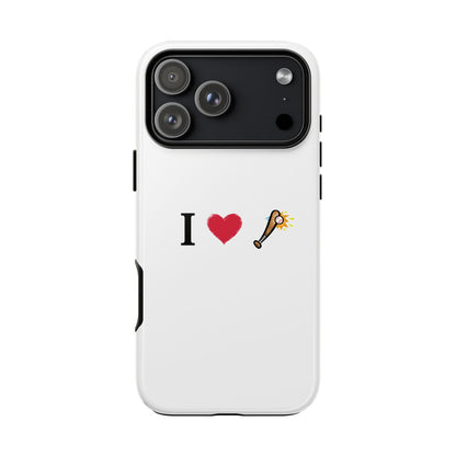 I Love Baseball Vibe Phone Case - Tough Cases for Sports Lovers, Gifts for Athletes, Fun Accessories, iPhone and Android Compatible