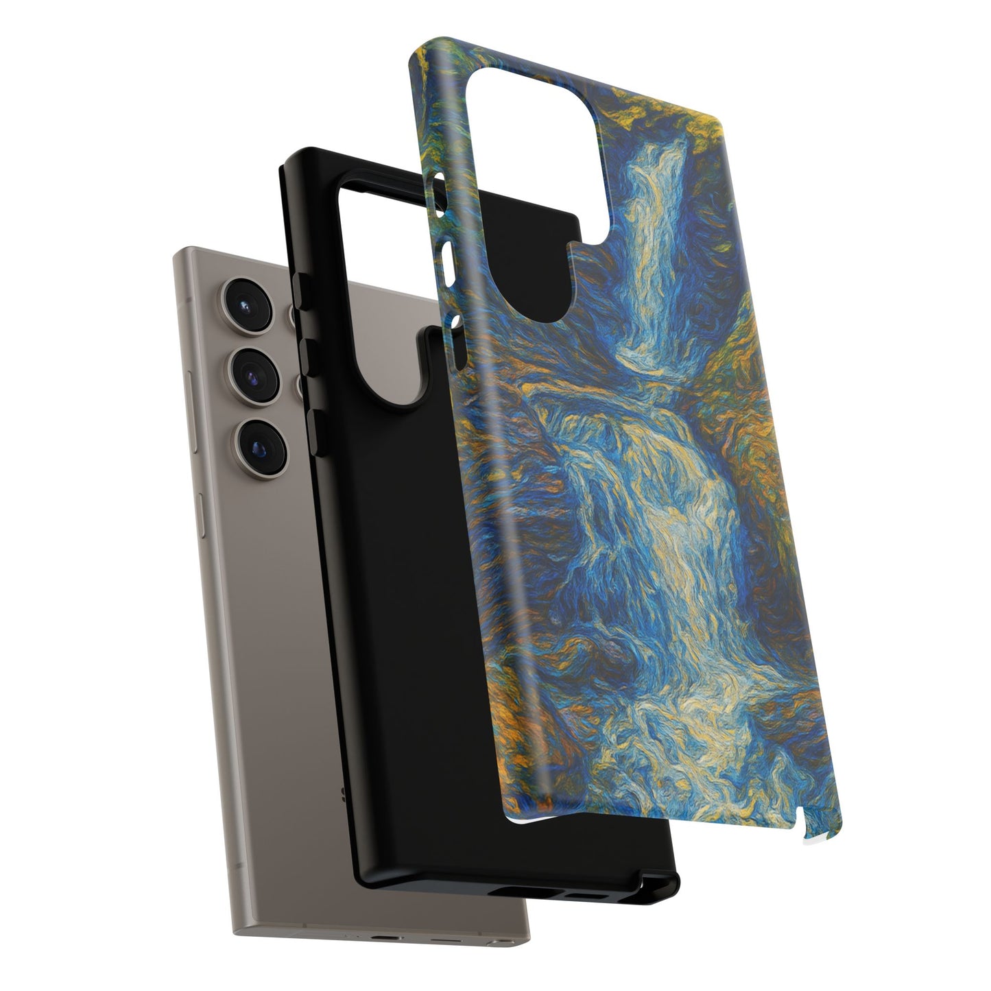 Artistic Phone Case - Waterfall Design, Unique Gift, Phone Accessory, Nature Lover, Original Artwork