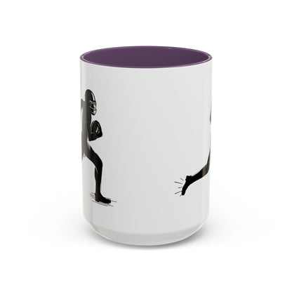 Football Player Themed Accent Coffee Mug, Sports Fan Gift, Unique Mug for Athletes, Coffee Lover, Game Day Essential
