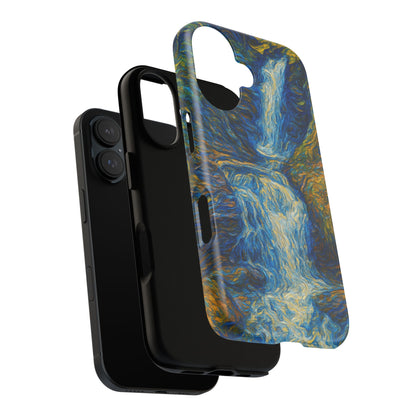 Artistic Phone Case - Waterfall Design, Unique Gift, Phone Accessory, Nature Lover, Original Artwork