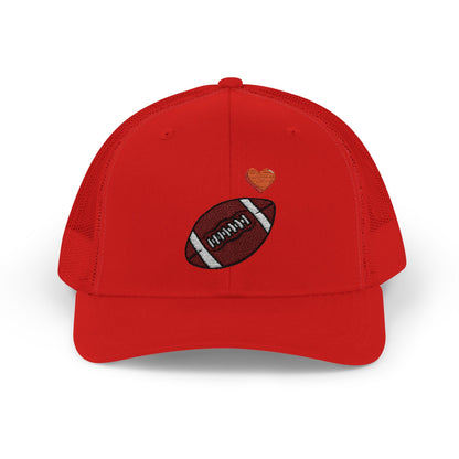 Football Love Snapback Trucker Cap, Sports Hat, Gift for Sports Fans, Casual Wear, Outdoor Activities