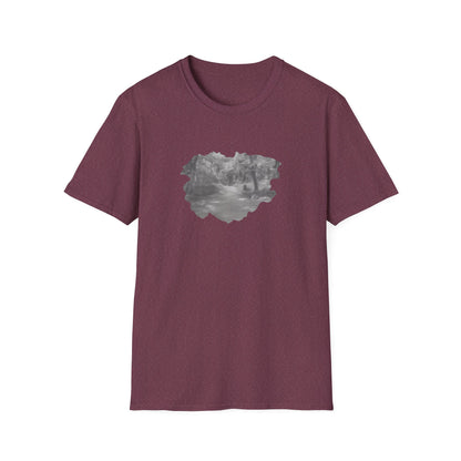 Serene Nature Landscape T-Shirt - Comfortable Unisex Tee, Outdoor Adventures, Nature Lover Gift, Casual Wear, Stylish Spring Top