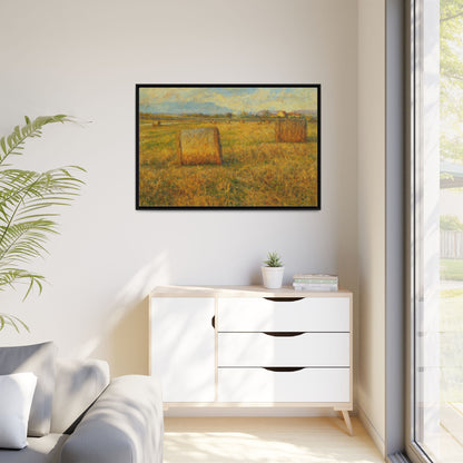 Framed Matte Canvas Wall Art - Rustic Farm Landscape, Country Decor, Home Gallery, Gift for Nature Lovers, Housewarming Decor