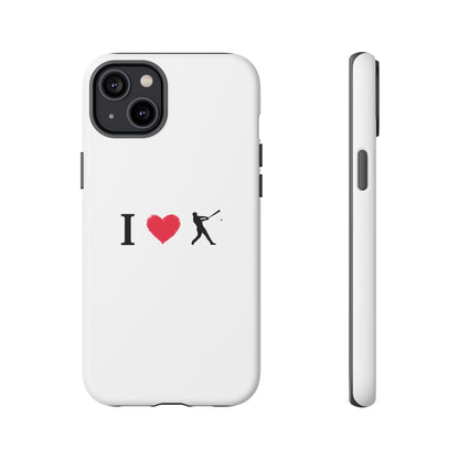 Baseball Love Phone Case, Tough Cases for Sports Lovers, i Heart Baseball Protection, Gift for Players, Cute Sports Case