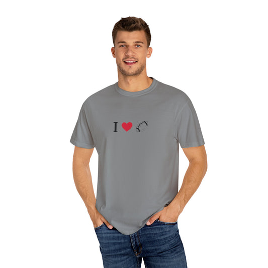 I Love Football T-Shirt - Unisex Cotton Tee, Fun Gift for Friends, Casual Style, Birthday Present, Summer Apparel - product image