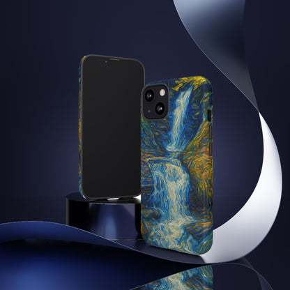 Artistic Phone Case - Waterfall Design, Unique Gift, Phone Accessory, Nature Lover, Original Artwork