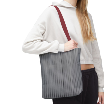 Stylish Gray Striped Tote Bag for Everyday Use