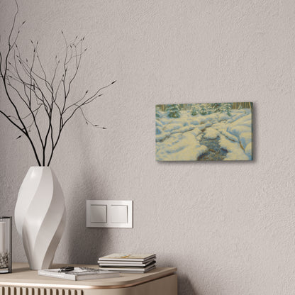 Winter Landscape Canvas Art, Nature Decor, Gallery Wall Art, Cozy Home Accent, Winter Wonderland Painting