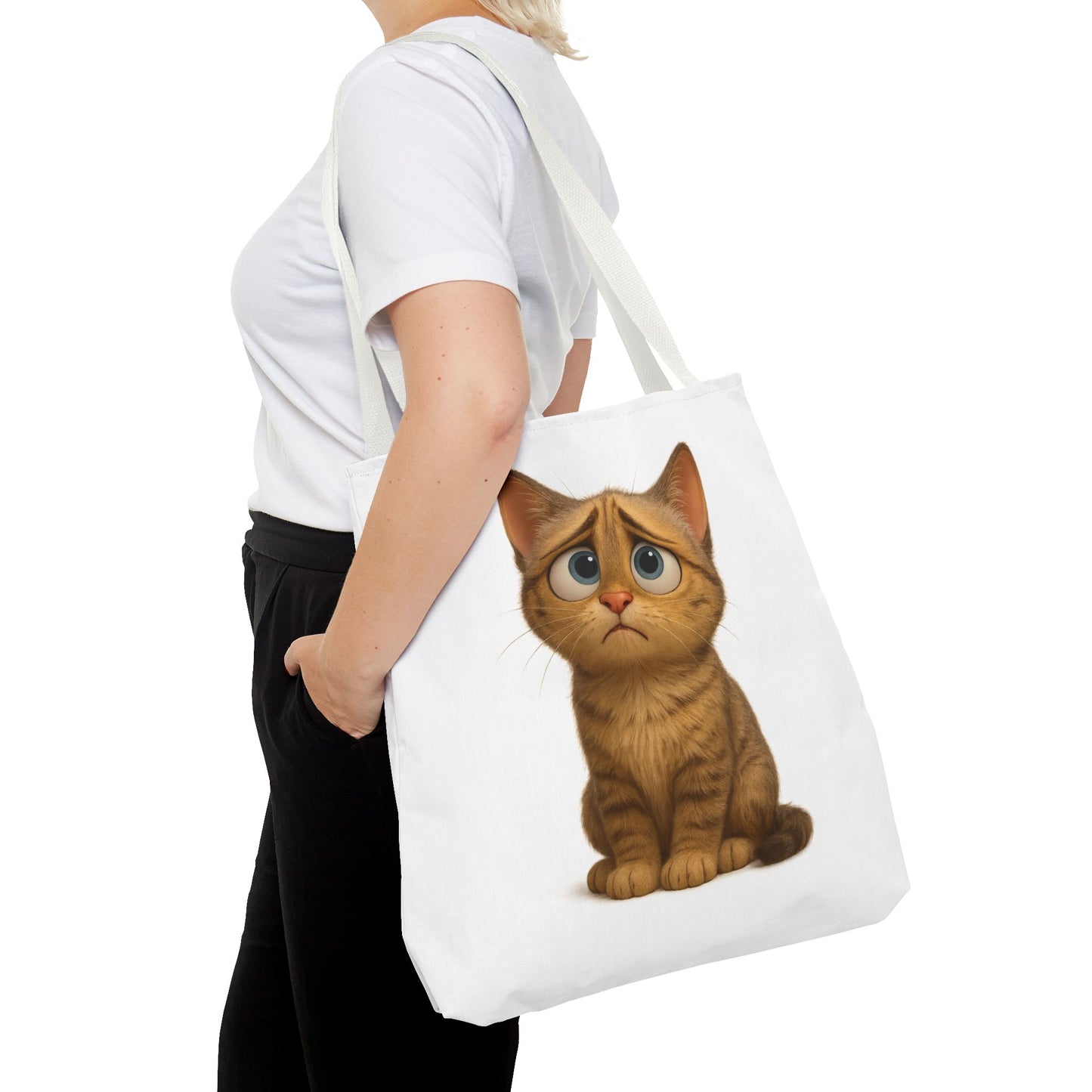 Cute Cat Tote Bag, Animal Lover Gift, Shopping Tote, Reusable Bag, Cute Merchandise, Eco-Friendly Gift