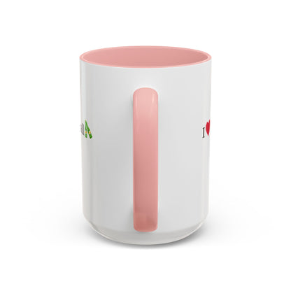 I Love Football Accent Coffee Mug, Perfect Gift for Sports Lovers, Football Enthusiasts, Unique Mug for Game Days, Home or Office Decor