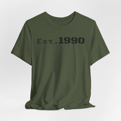 Unisex Est. 1990 Nostalgic Jersey Tee - Perfect Gift, Vintage Style, Retro Fashion, Birthday Celebration, Casual Wear