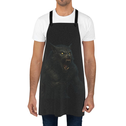 Fierce Werewolf Apron, AOP Cooking Gear, Halloween Kitchen Accessory, Gift for Chefs, BBQ Lover's Apron