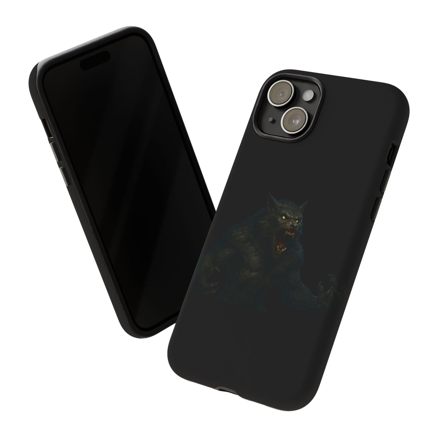 Werewolf Phone Case, Tough Cases, Black Panther Design, Gift for Animal Lovers, Phone Accessories, Fierce Phone Protection