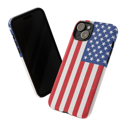Patriotic Phone Case - Tough Cases for Veterans, USA Lovers, Independence Day, Memorial Day, Flag Design