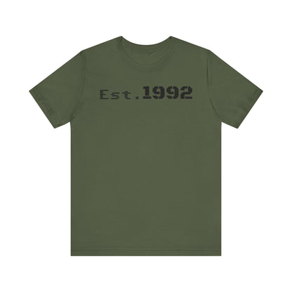Est. 1992 Unisex Jersey Tee - Retro Birthday Gift, Casual Wear, Cool Vintage T-Shirt, Gift for Him, Gift for Her