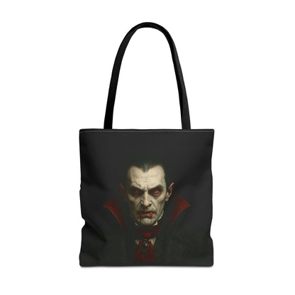 Vampire Haunted Tote Bag, Spooky Shopping Bag, Halloween Accessory, Gothic Style Handbag, Perfect for Halloween Parties, Unisex Tote