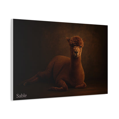 Alpaca Portrait Matte Canvas