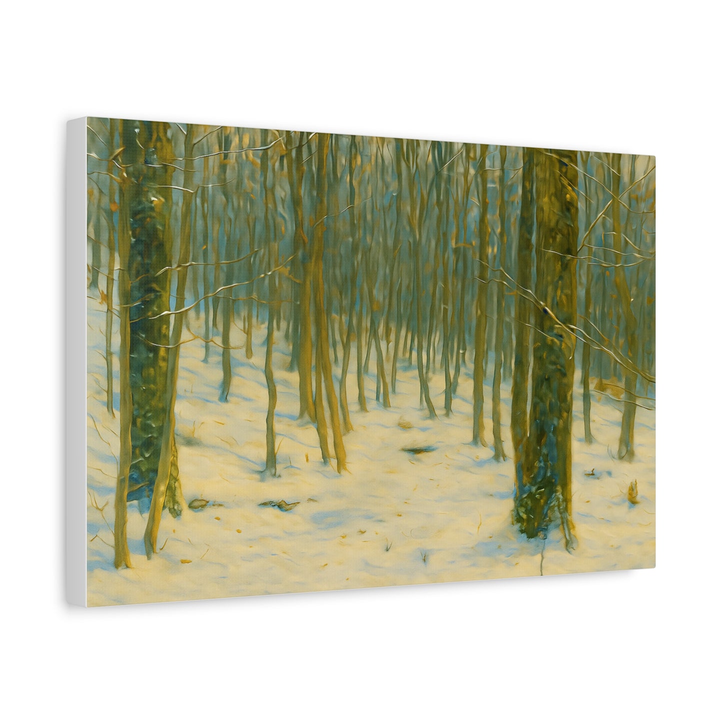 Winter Forest Matte Canvas Art Print, Nature Decor, Stretched Wall Art, Home Decor, Rustic Cabin Decoration, Gift for Nature Lovers