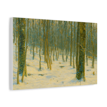 Winter Forest Matte Canvas Art Print, Nature Decor, Stretched Wall Art, Home Decor, Rustic Cabin Decoration, Gift for Nature Lovers