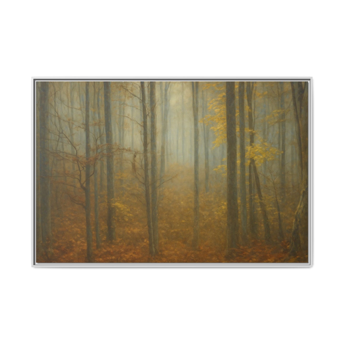 Framed Matte Canvas Art | Serenity in the Forest | Nature Wall Decor, Home Gallery, Cozy Living Room, Gift for Nature Lovers