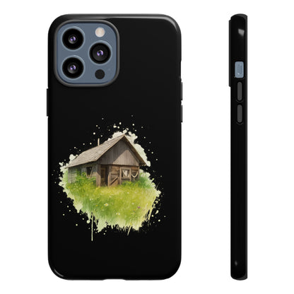 Rustic Farmhouse Phone Case, Cute Cottage Design, Tough Cases for Nature Lovers, Eco-Friendly Gift, Customizable Tech Accessories